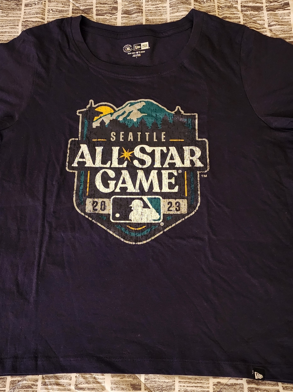 New Era Navy Blue Seattle All-Star Game 2023 Graphic Tee